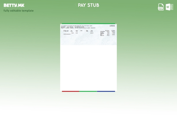 Шаблон за никулци за плати во модерен стил R & A Grower